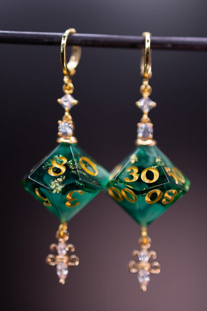 Monarch of the Forest D10 and D100 Earrings