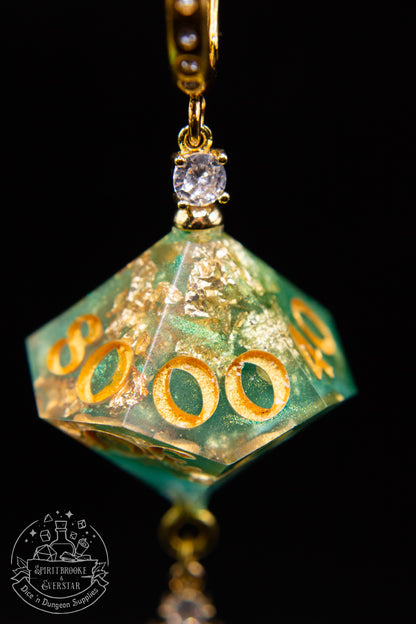Jungle Treasure D10 and D100 Earrings 24K Gold plated Sterling Silver + Swarovski Crystal