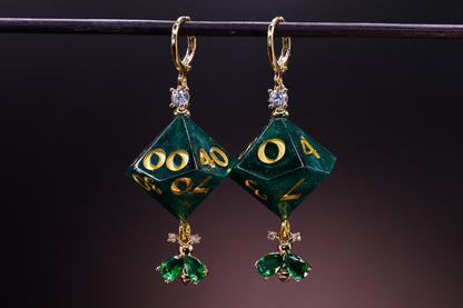 Forest Druid D10 and D100 Earrings