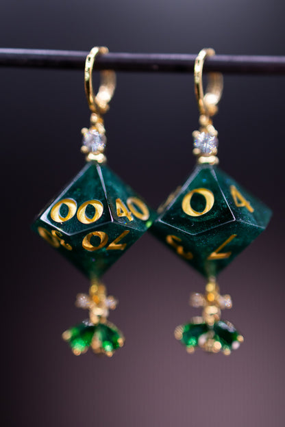 Forest Druid D10 and D100 Earrings
