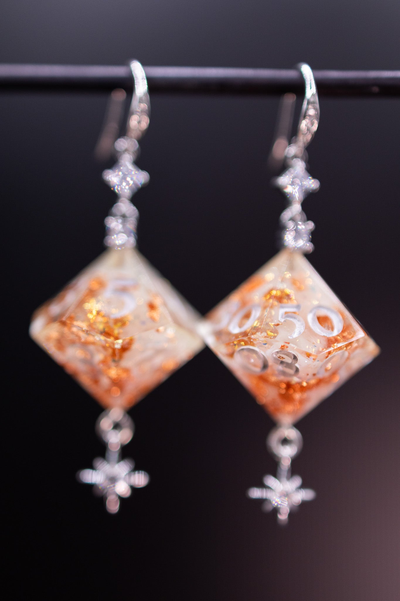 Copper Mist Silver Earrings