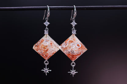 Copper Mist Silver Earrings
