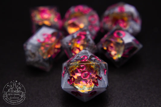 Ametrine Crystal Dream Polyhedral Geode Dice