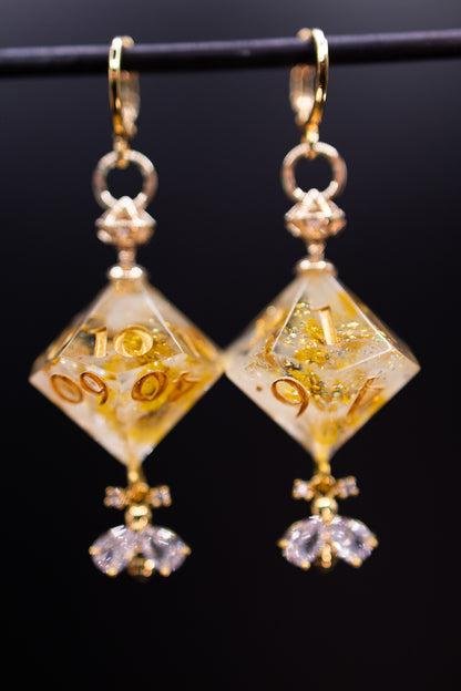 Golden Meadow D10 and D100 Earrings