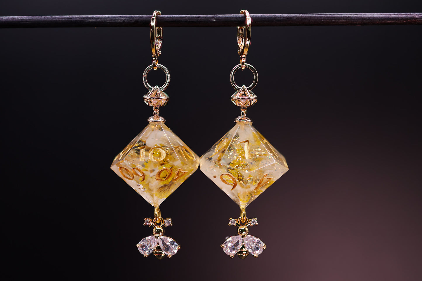 Golden Meadow D10 and D100 Earrings
