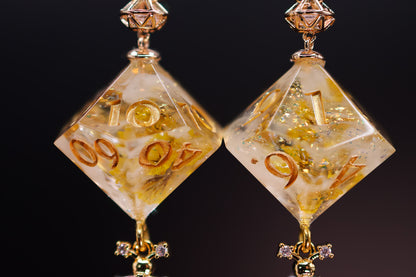 Golden Meadow D10 and D100 Earrings