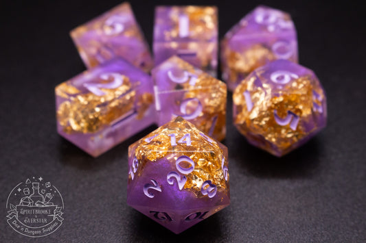 Violet Court Polyhedral Dice set