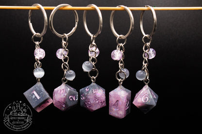 Petrified Pixie Dice Keychains