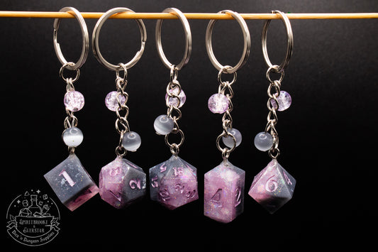 Petrified Pixie Dice Keychains