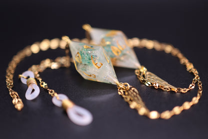 Gold Eyewear Chain Celeste Meadow Dice