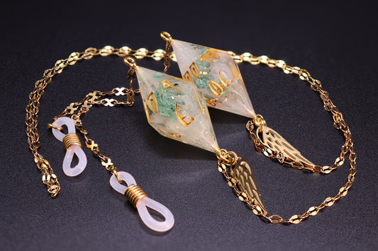 Gold Eyewear Chain Celeste Meadow Dice