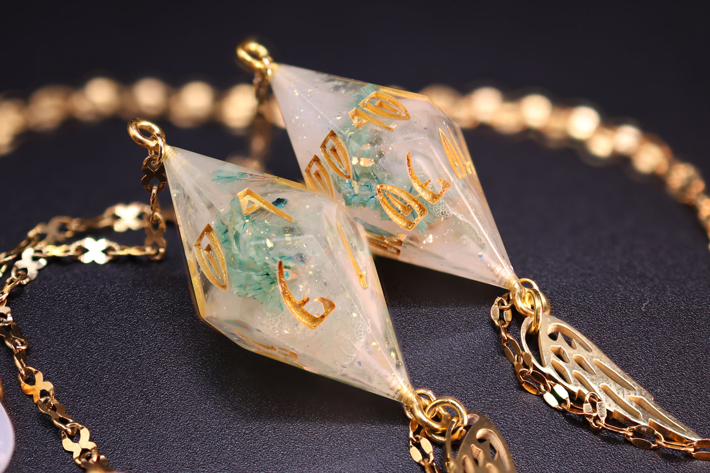 Gold Eyewear Chain Celeste Meadow Dice