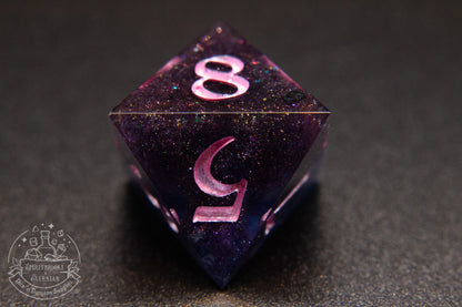 Black Pink Polyhedral Dice set