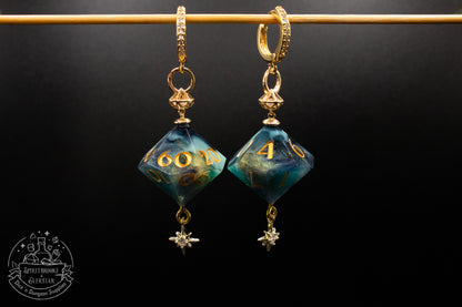 Astral Sea D10 + D100 Earrings