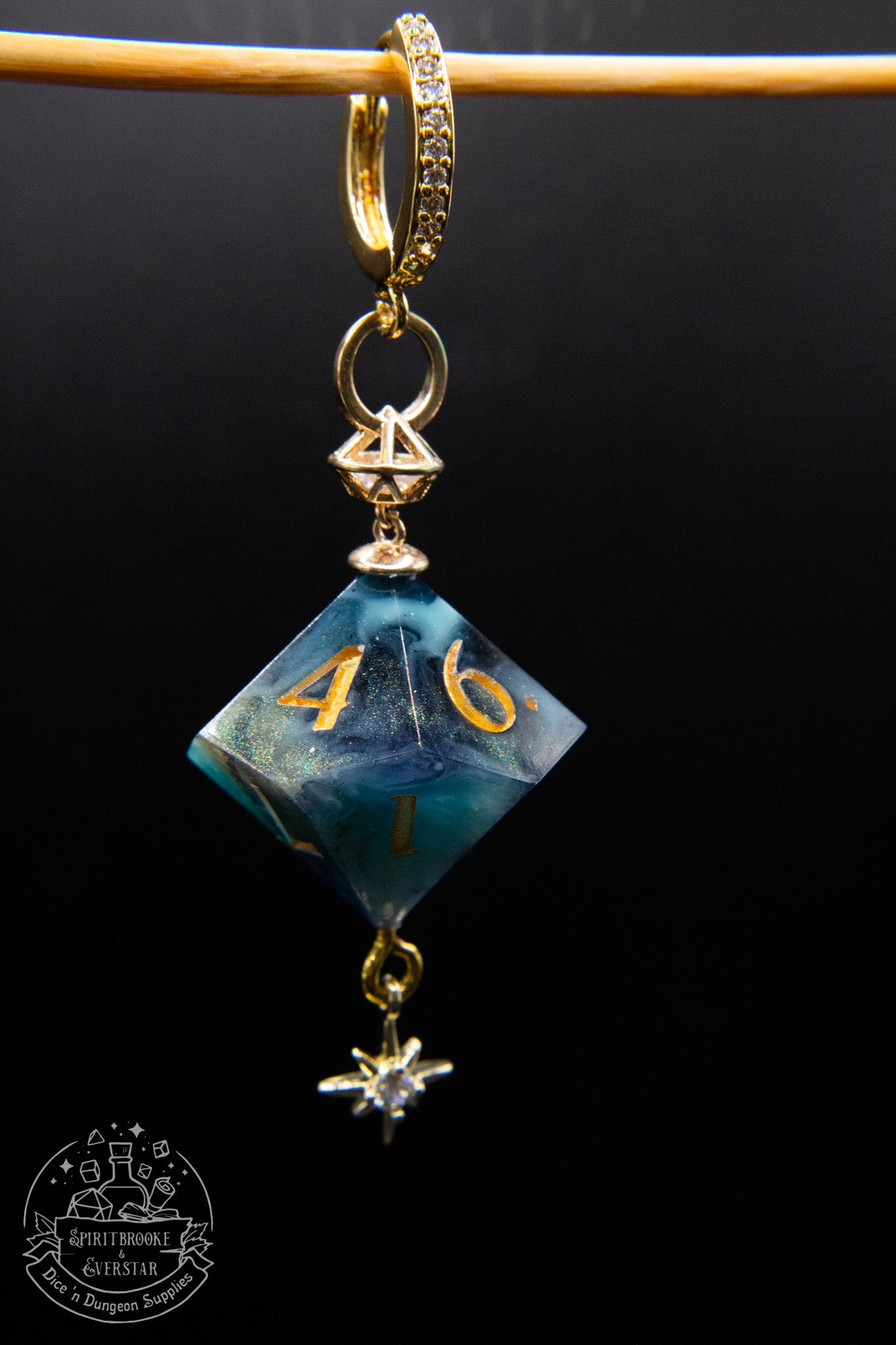 Astral Sea D10 + D100 Earrings