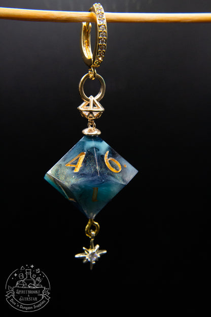 Astral Sea D10 + D100 Earrings