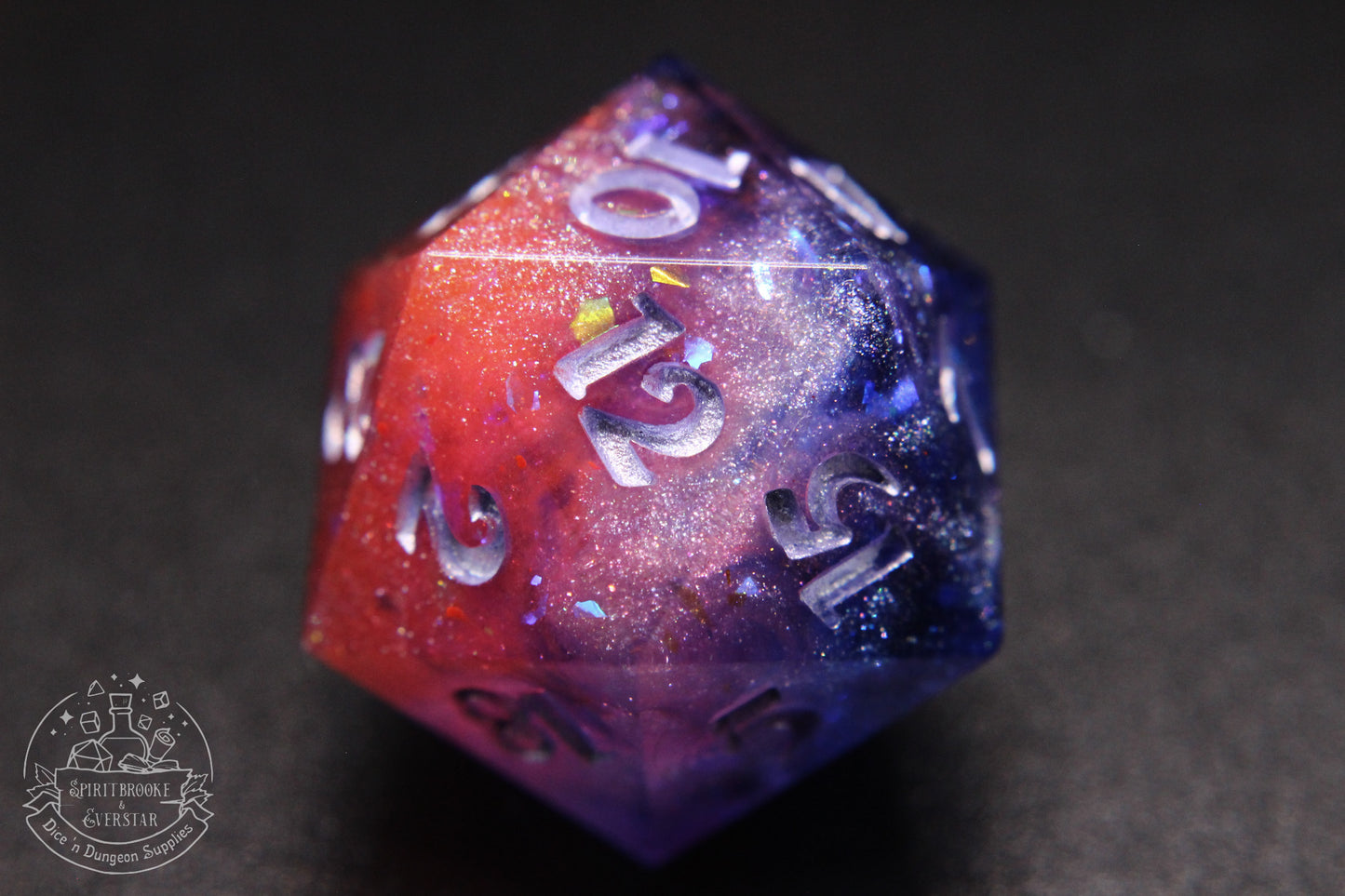 Cosmic Fire Polyhedral Dice set