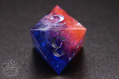 Cosmic Fire Polyhedral Dice set