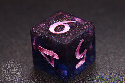 Black Pink Polyhedral Dice set