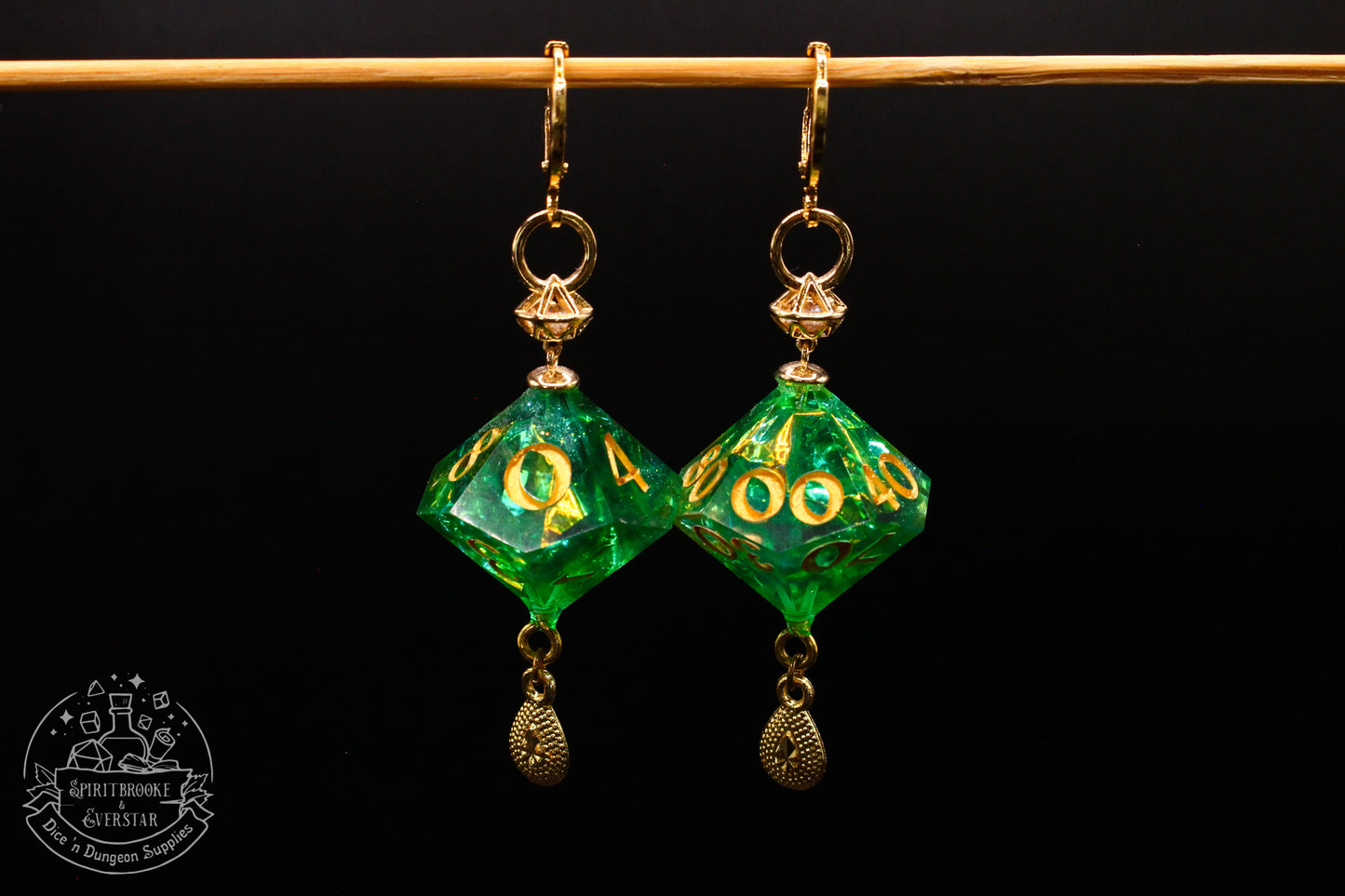 Forest Elf D10 and D100 Earrings