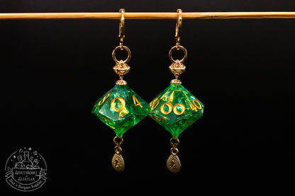 Forest Elf D10 and D100 Earrings