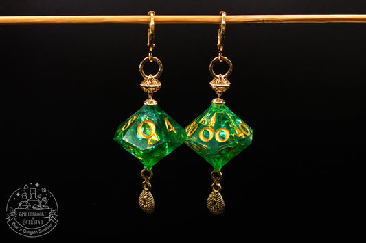 Forest Elf D10 and D100 Earrings