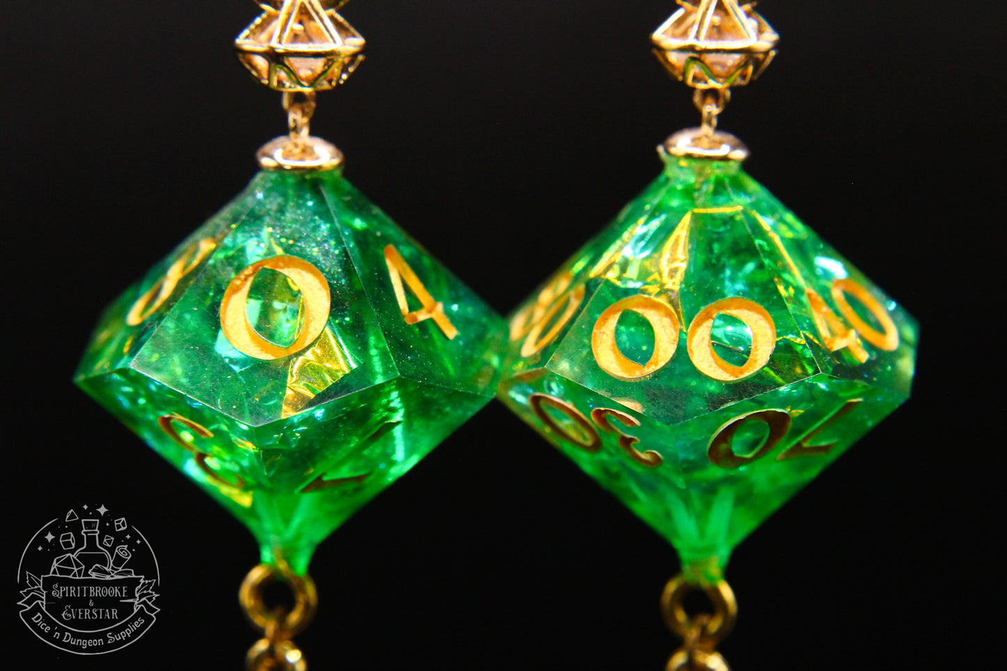 Forest Elf D10 and D100 Earrings