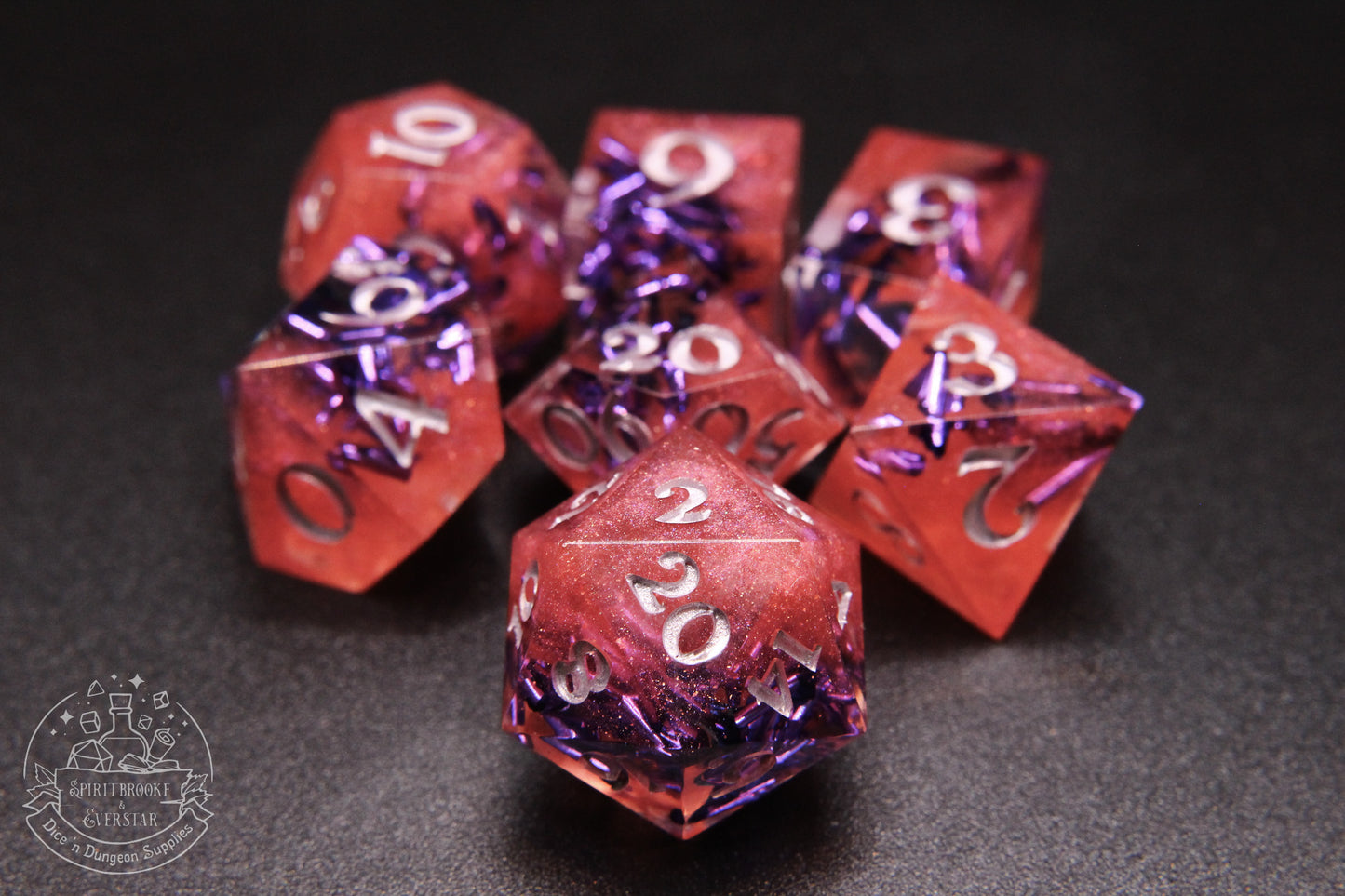 Roseveil Polyhedral Dice set