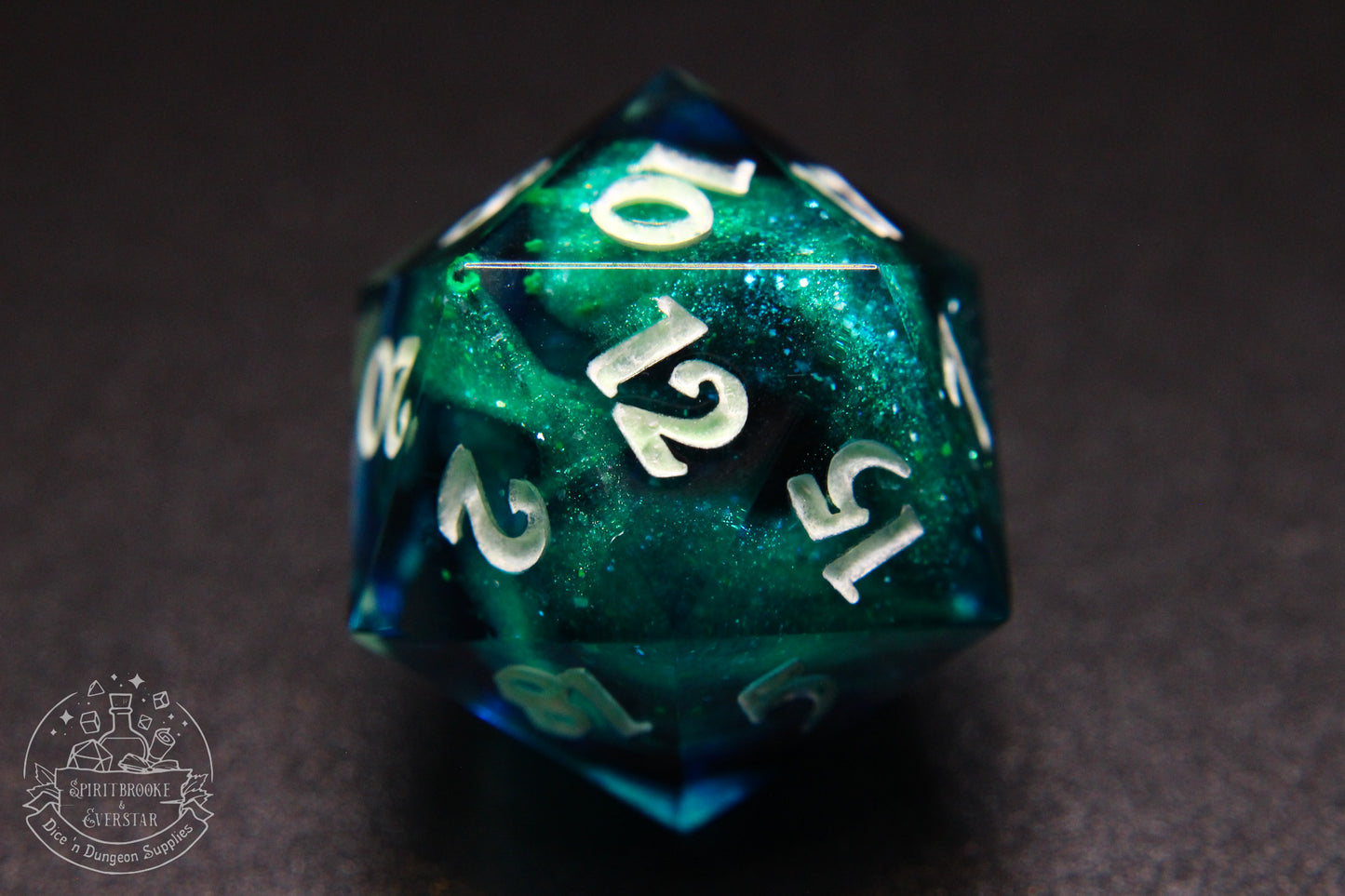 Northern Lights Glow in the Dark Polyhedral Dice set