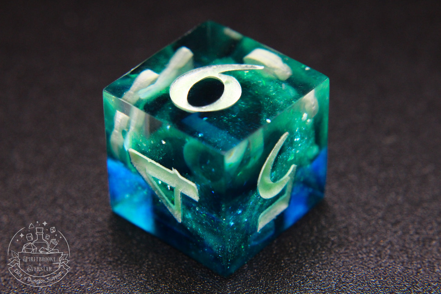 Northern Lights Glow in the Dark Polyhedral Dice set