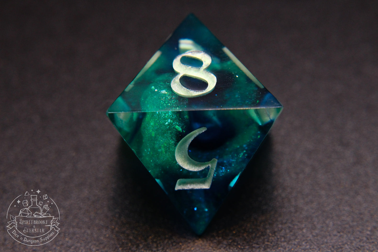 Northern Lights Glow in the Dark Polyhedral Dice set