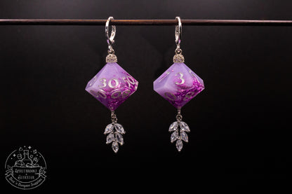Purple Haze D10 + D100 Earrings