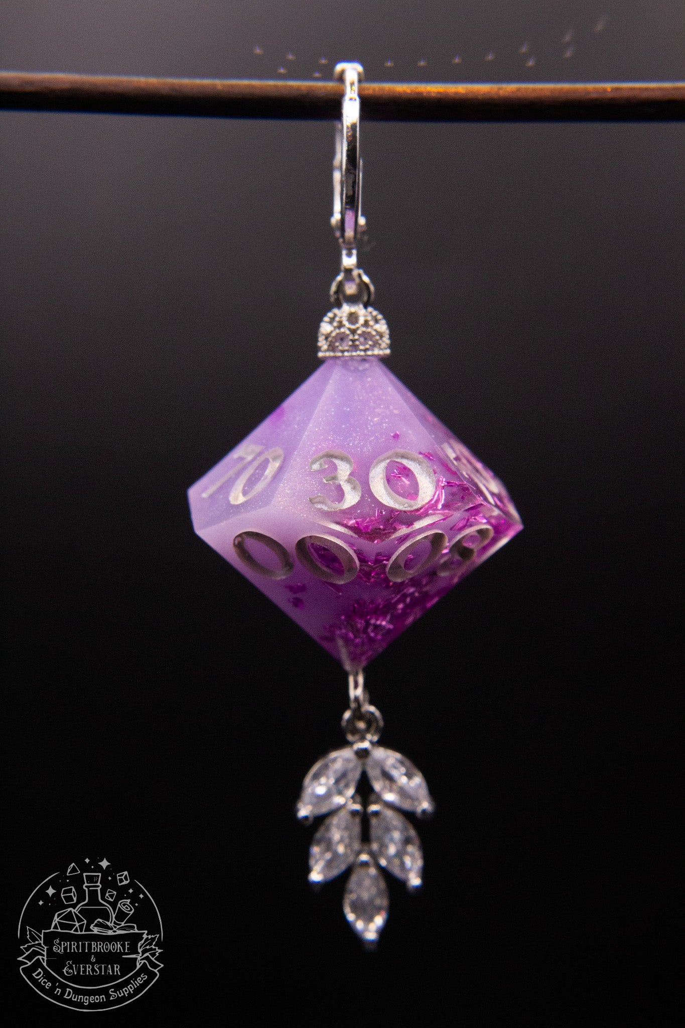 Purple Haze D10 + D100 Earrings
