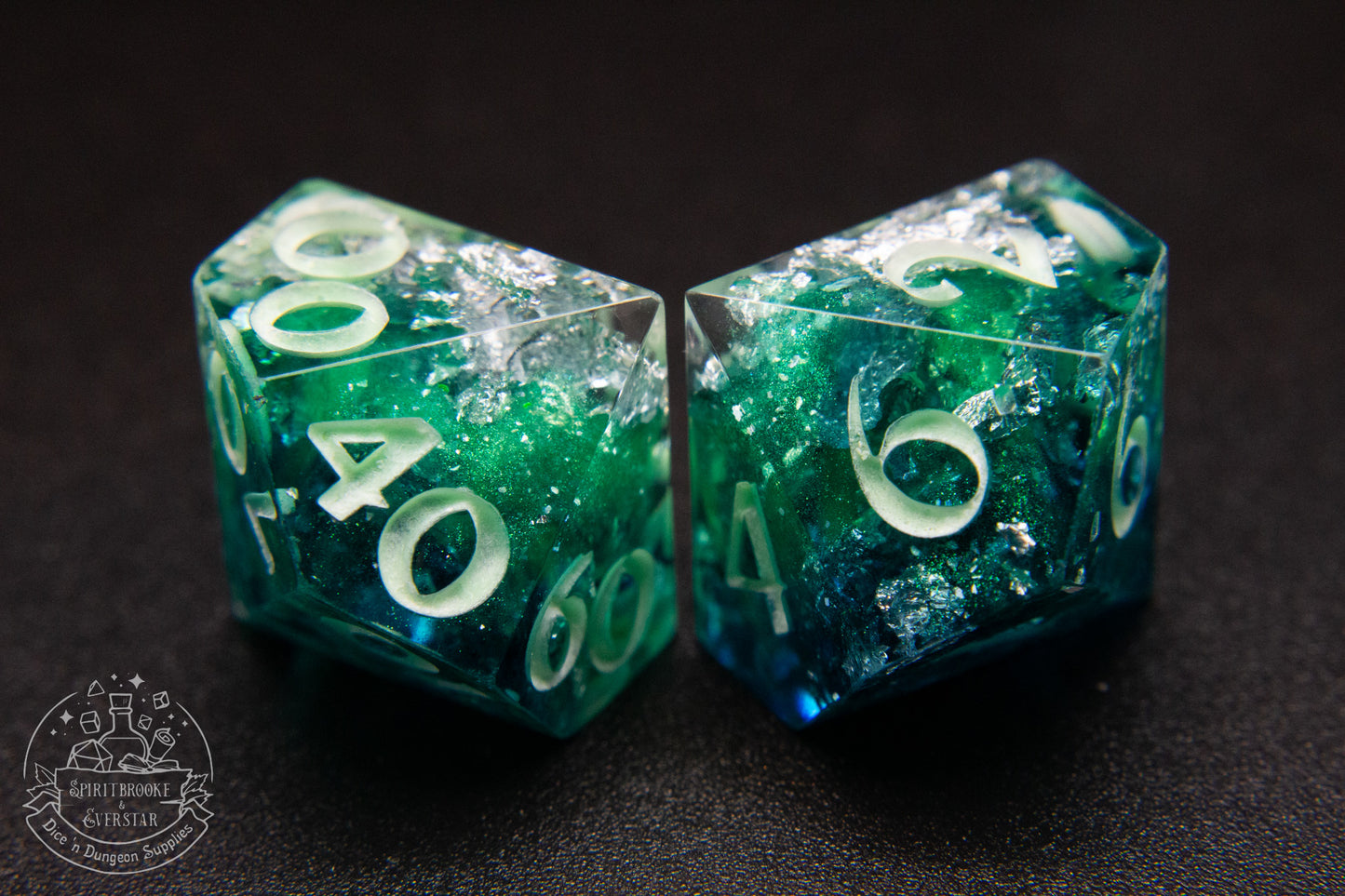 Northern Lights Xtra Glow in the Dark Polyhedral Dice set