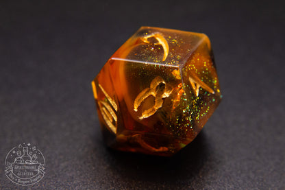 Cinderlight Pointy Polyhedral Dice set