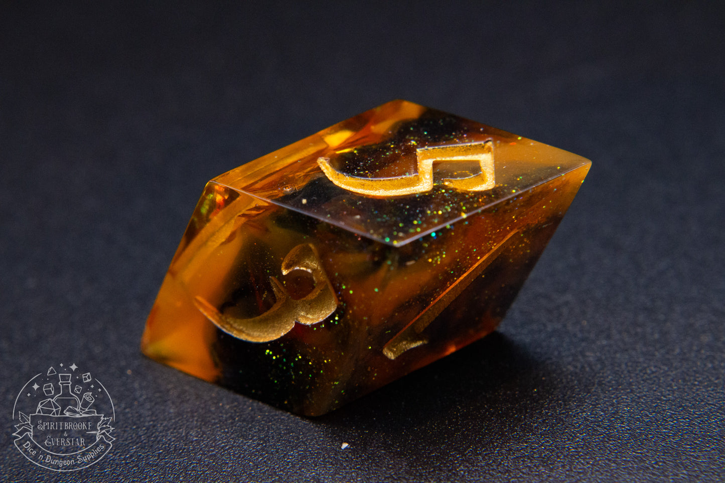 Cinderlight Pointy Polyhedral Dice set