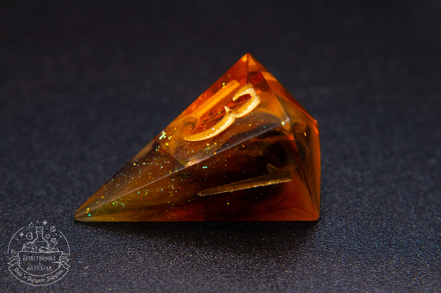 Cinderlight Pointy Polyhedral Dice set