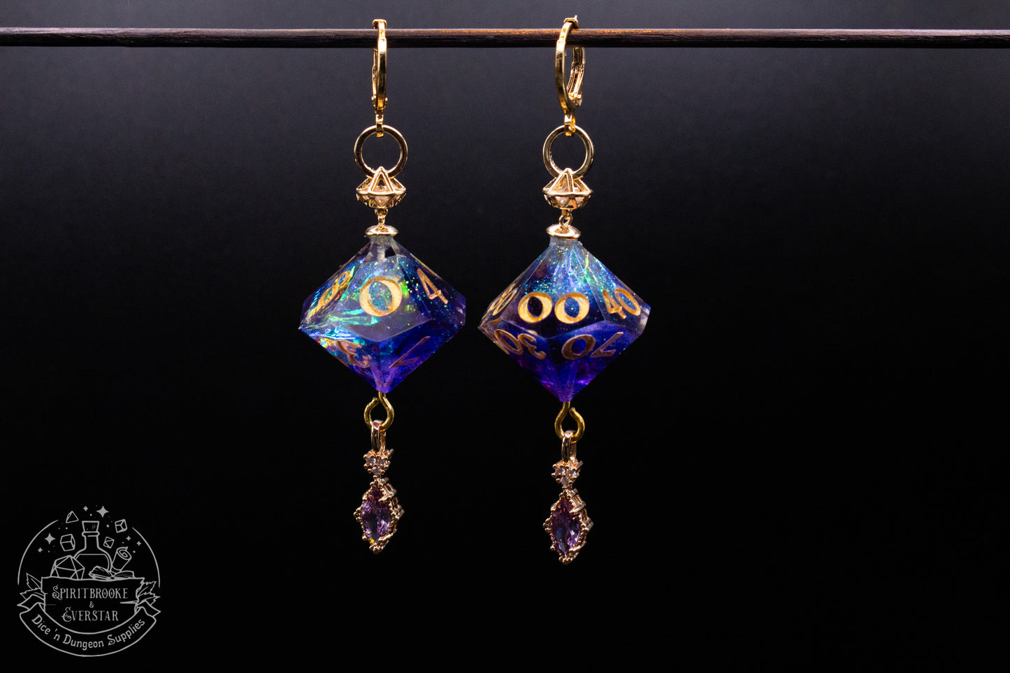 Wizards Wish D10 + D100 Earrings