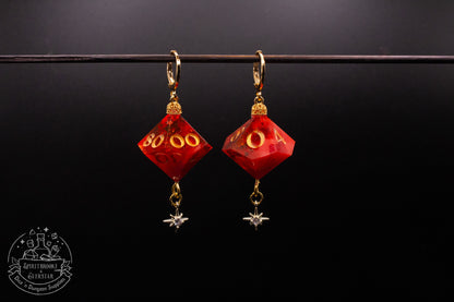 Crimson Radiance D10 + D100 Earrings