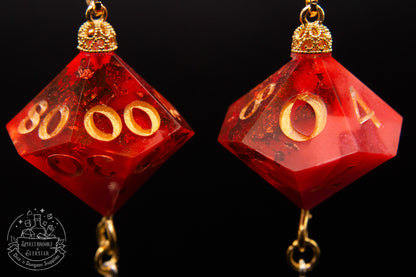 Crimson Radiance D10 + D100 Earrings