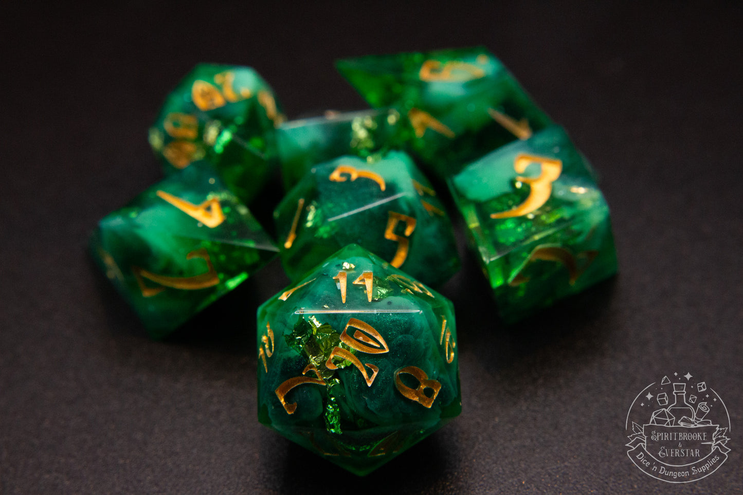 Faefern Pointy Polyhedral Dice set