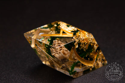 Golden Rot Pointy Polyhedral Dice set