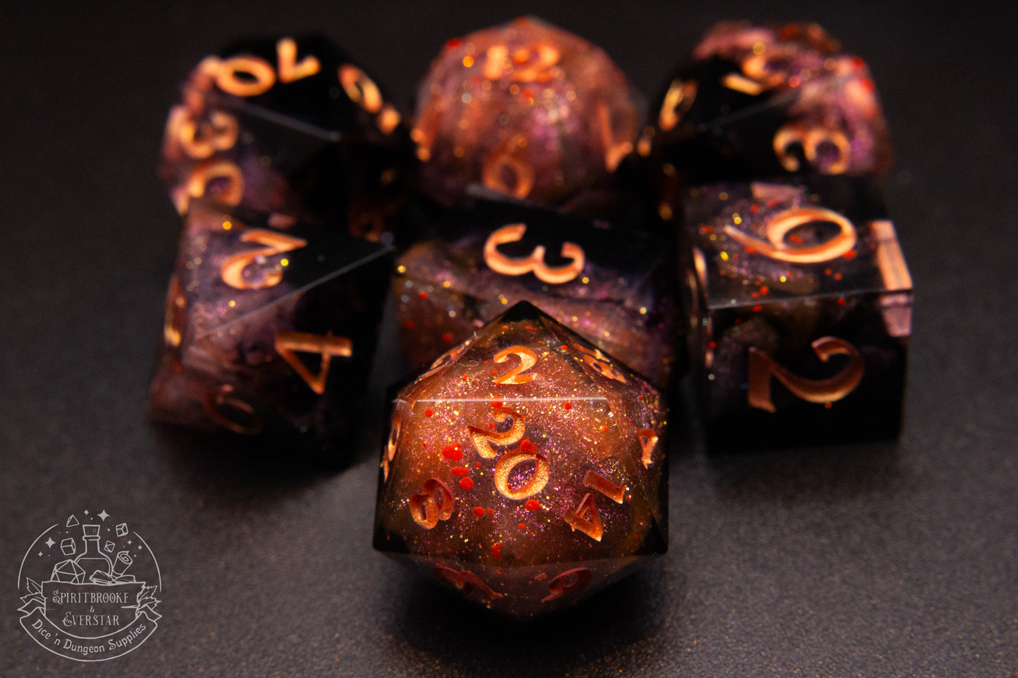 Voidfire Polyhedral Dice set