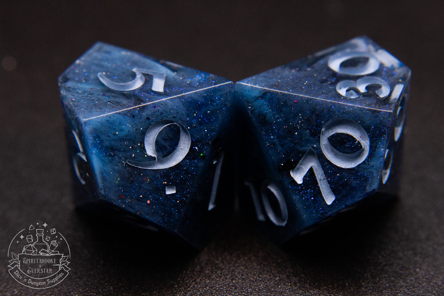 Cobaltalune Polyhedral Dice set