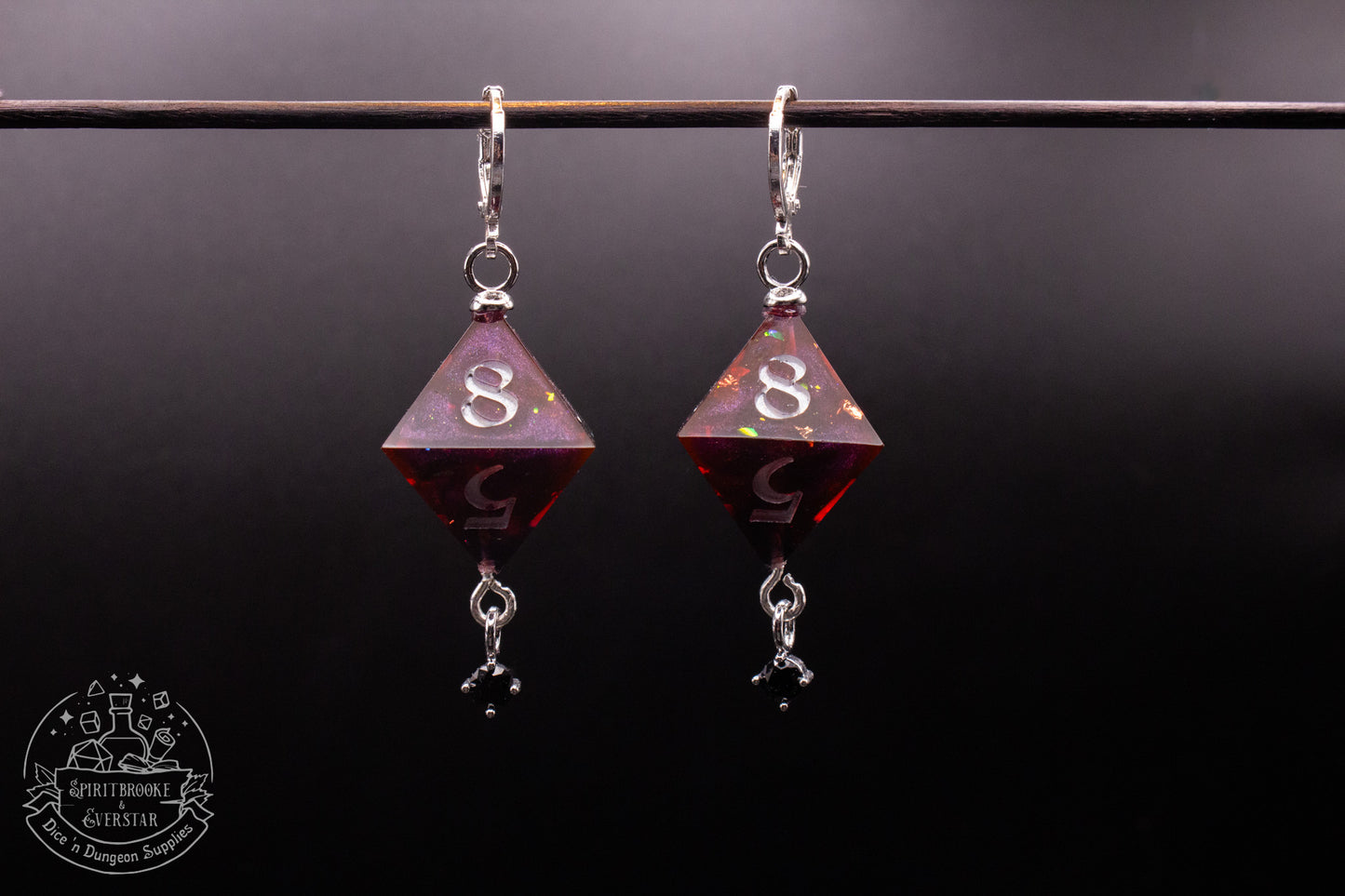 Purple Dark Velvet D8 Earrings