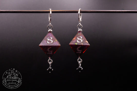 Purple Dark Velvet D8 Earrings