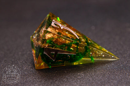 AmberMoss Pointy Polyhedral Dice set