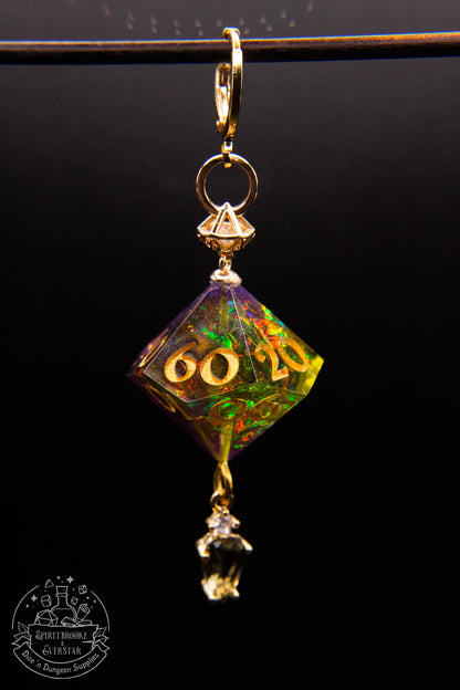 Hexed Glow D10 + D100 Earrings