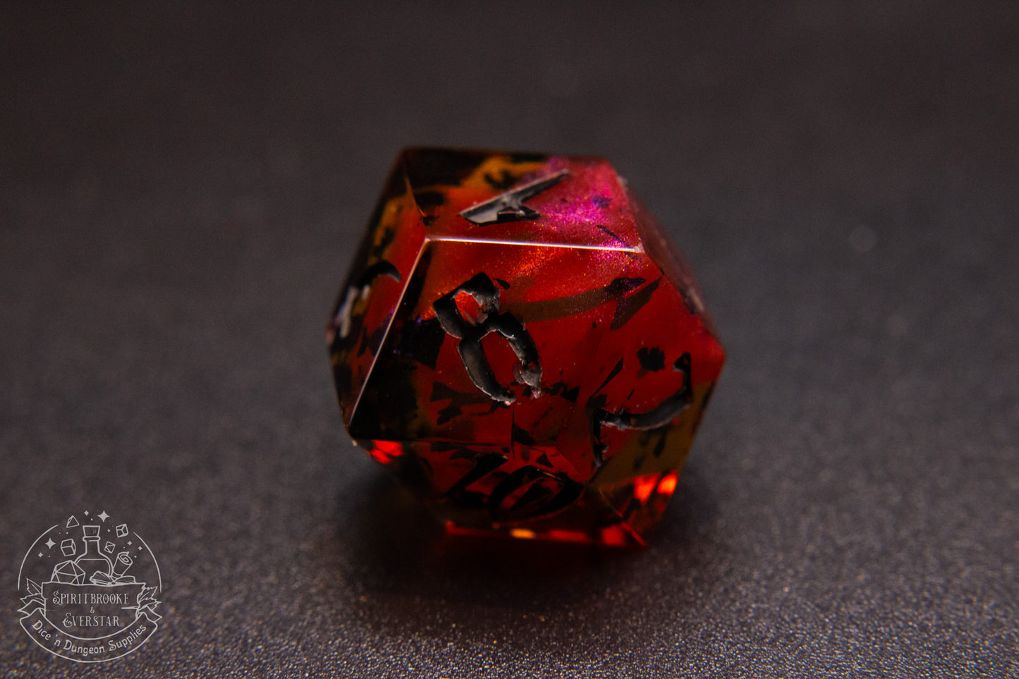 Vampblood Pointy Polyhedral Dice set