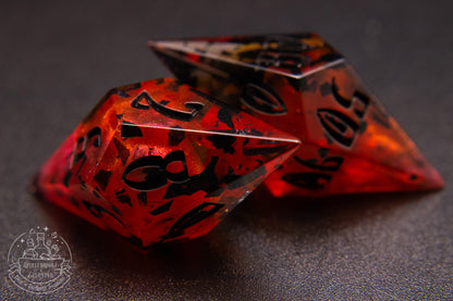 Vampblood Pointy Polyhedral Dice set